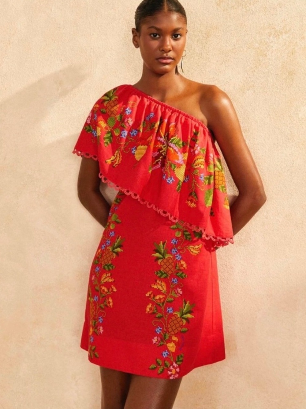 Farm Rio Tropical Romance Mini Dress